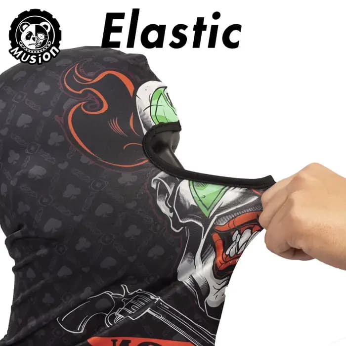 Musion Cagoule doublure de casque masque complet imprimé tête de mort Moto Topeng Muka Rider pour le cyclisme et