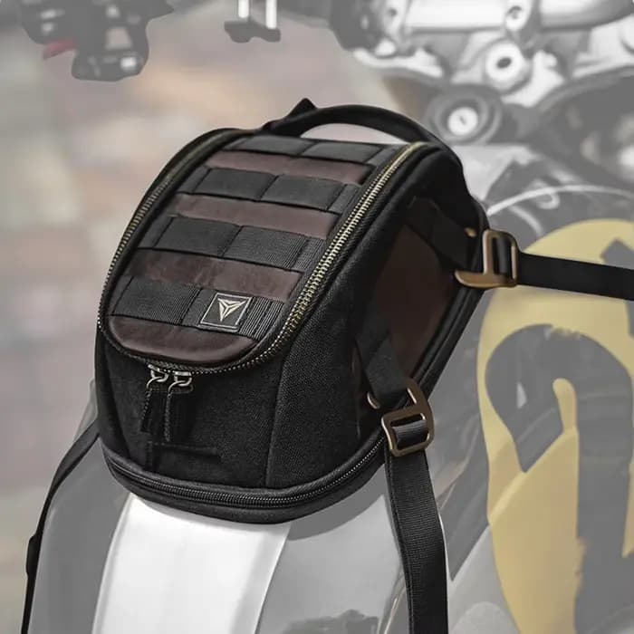 Sacoche de réservoir de moto extensible