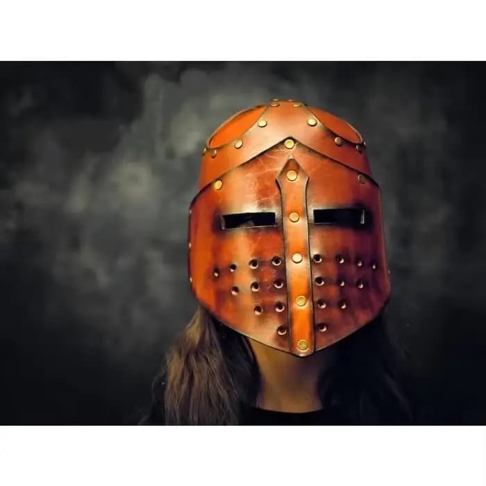 Casque de Chevalier Médiéval, Casque de Guerrier Pirate en Cuir PU, Masque, Chapeau, Accessoires de Costume de Cosplay pour Guerriers et Soldats