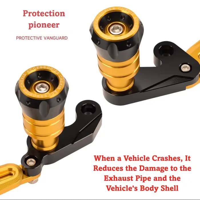 Chekis – Protection de pot d'échappement anti-chute et anti-collision pour Yamaha Xmax300 Xmax250 (versions V3 2025 et 2026)
