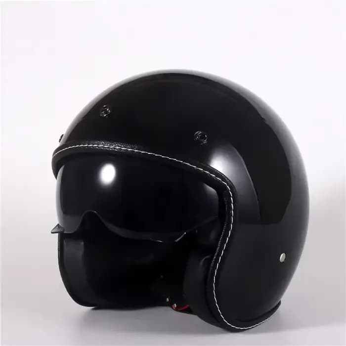 ECE casque de Moto visage ouvert lentille foncée avec bord solaire hommes femmes été Scooter