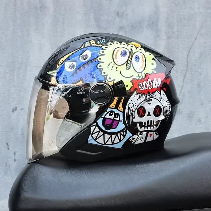 Casque demi-coque rétro ORZ pour hommes et femmes