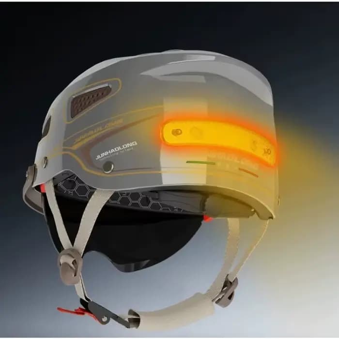 Casque Demi-Coque Rétro pour Moto/Vélo Électrique - ABS