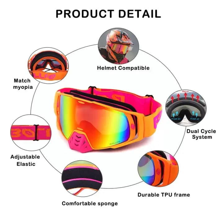Lunettes de motocross photochromiques
