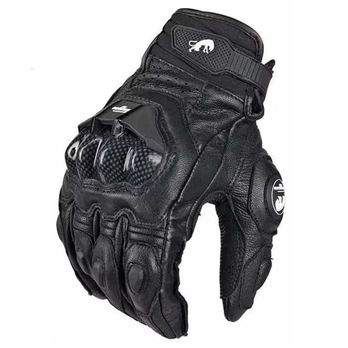 Hommes femmes 4 saisons conduite Supertech noir/blanc moto gants en cuir gant de course