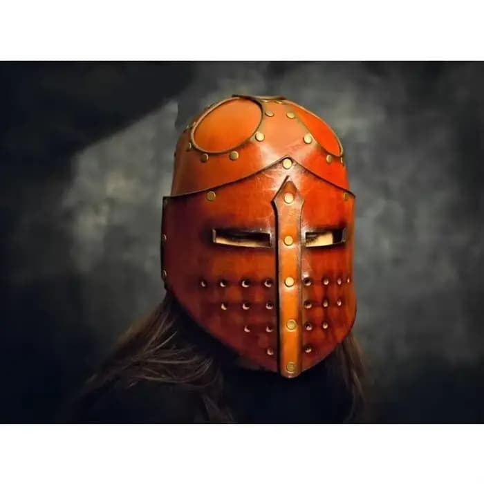 Casque de Chevalier Médiéval, Casque de Guerrier Pirate en Cuir PU, Masque, Chapeau, Accessoires de Costume de Cosplay pour Guerriers et Soldats