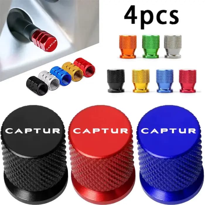 Bouchon de Valve de pneu de voiture, accessoires de voiture colorés, 4 pièces, pour Renault Captur