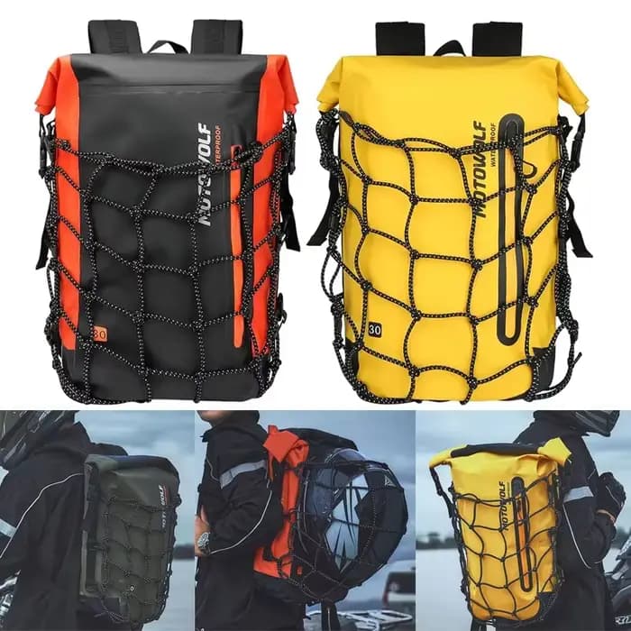 Sac à dos de casque de moto étanche pour hommes et femmes