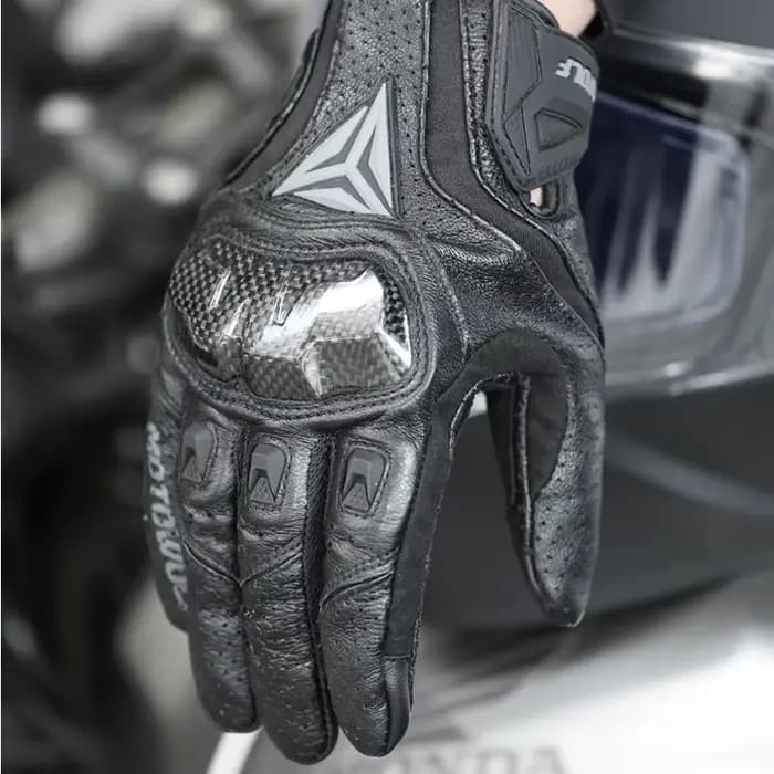 Gants de course de moto en cuir pour hommes