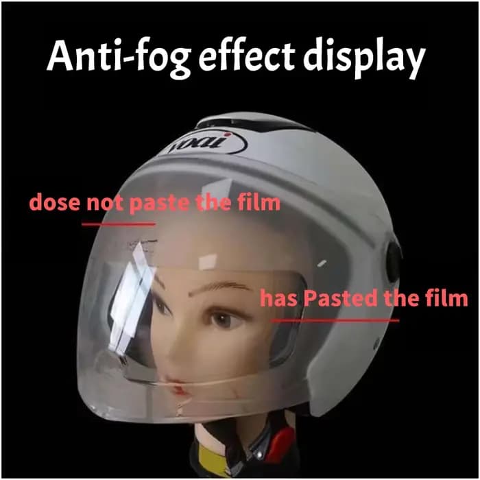 Films Anti-buée pour casque de moto