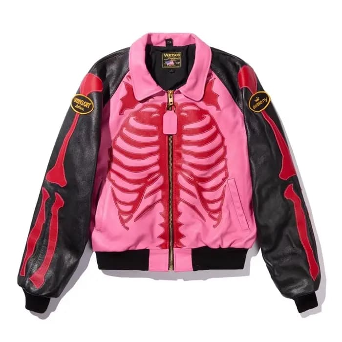 Veste de moto en cuir rétro américain