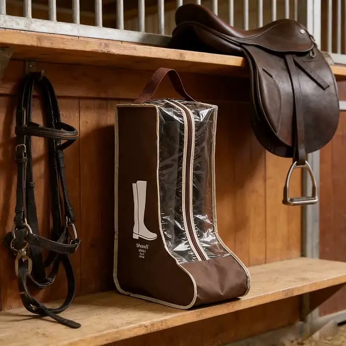Sac de transport pour bottes d'équitation en tissu non tissé PVC
