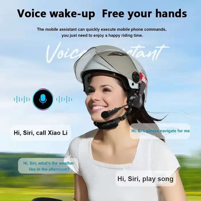 Kebidumei – casque de moto avec support à clip