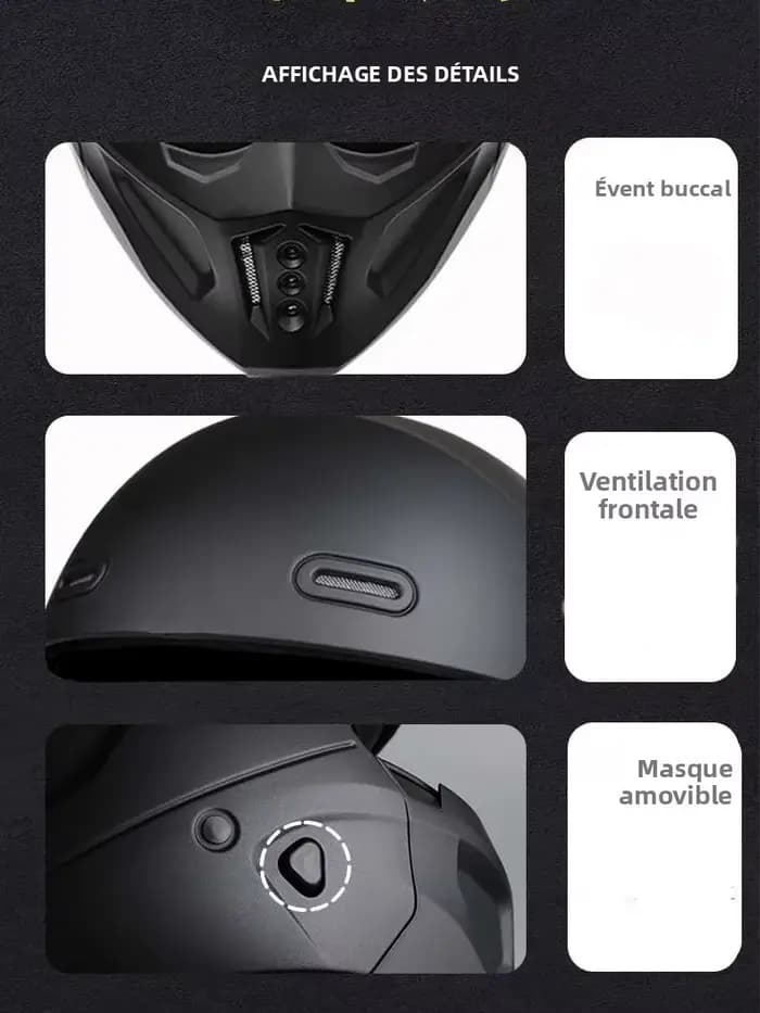 Casque de Moto rétro Vintage Cascos Para