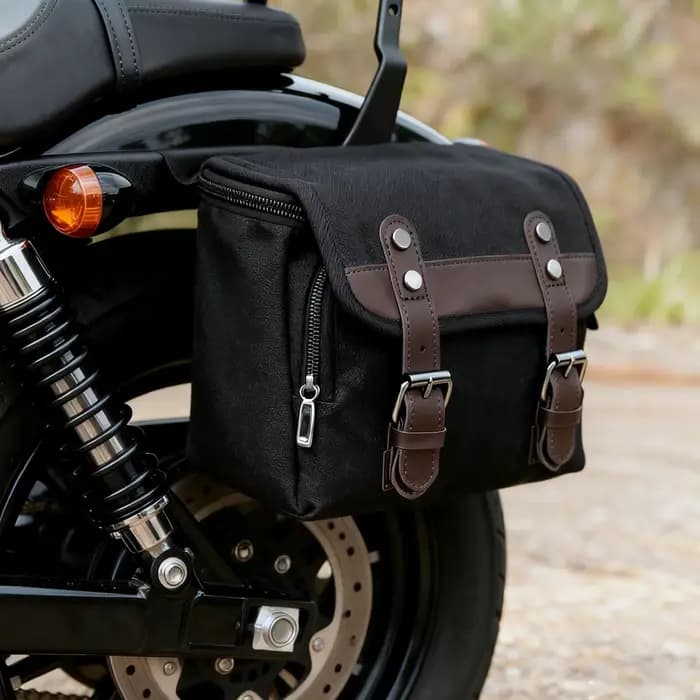 Sac à outils de moto, sac de fourche de moteur universel, sac de guidon, sac de rangement de barre Sissy pour Honda Kawasaki Suzuki Yamaha Sportster