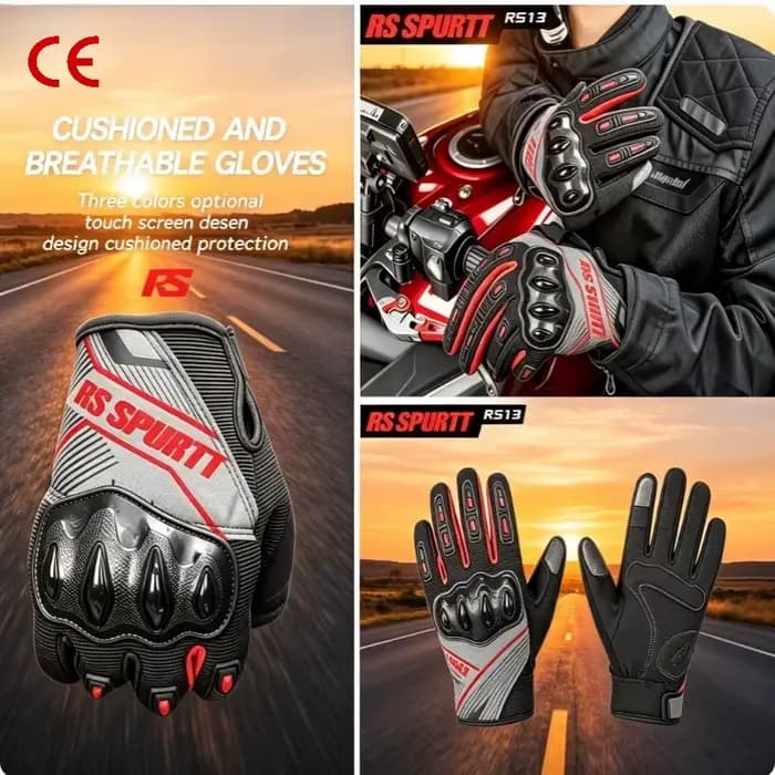 Gants de course moto RS13 à écran tactile