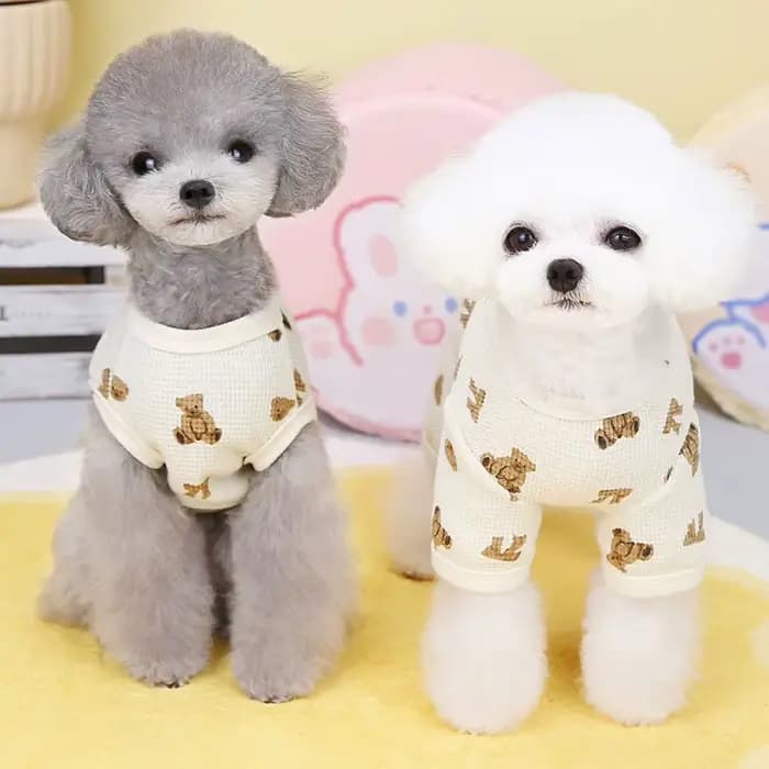 Pyjama pour chien à motif Animal, vêtements pour animaux de compagnie, combinaison pour chien, gilet sans manches, sweat à capuche pour petits chiens, Chihuahua, chiot, chat, Pijamas S