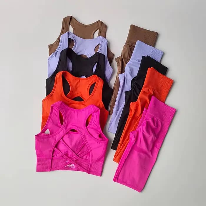Ensemble de survêtement pour femme, tenue de fitness, ensembles de yoga, vêtements de sport, soutien-gorge de sport + leggings taille haute, vêtements de gym, ensembles de sport sans couture