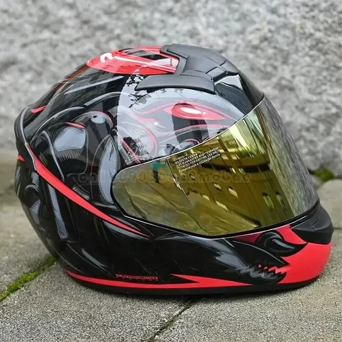 Lentille de casque de moto UV-Verde