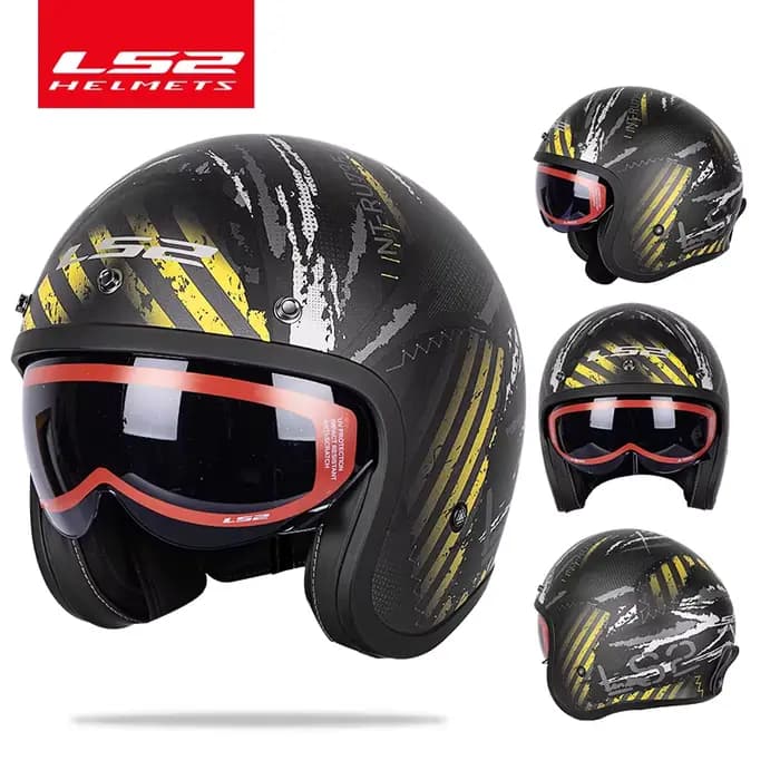 Casque de moto vintage LS2 Spitfire