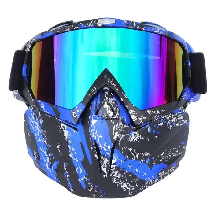 Lunettes de casque de requin de moto vintage