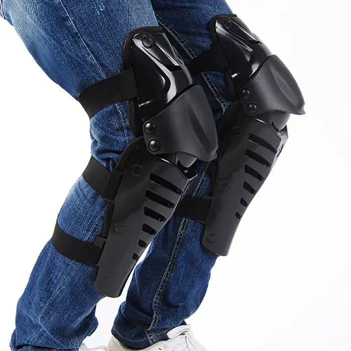 Genouillères de protection pour moto, équipement de protection pour Motocross, équitation, course, Sport de plein air, coussinets de sécurité souples