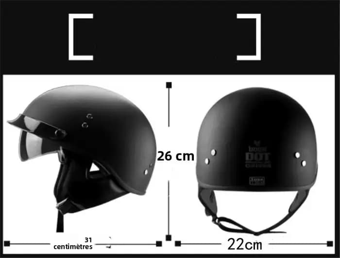 Casque ouvert de moto vintage