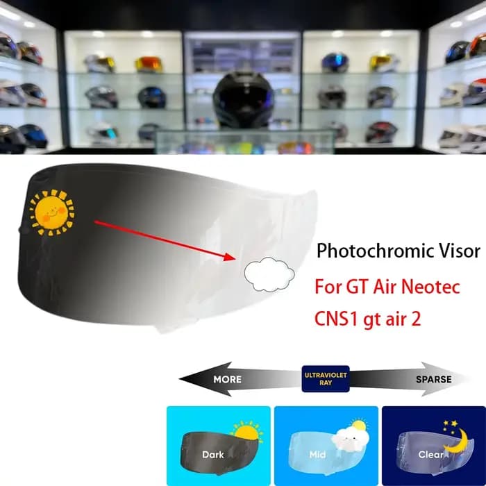 Visière photochromique pour casque Shoei GT Air Neotec CNS1 gt air 2