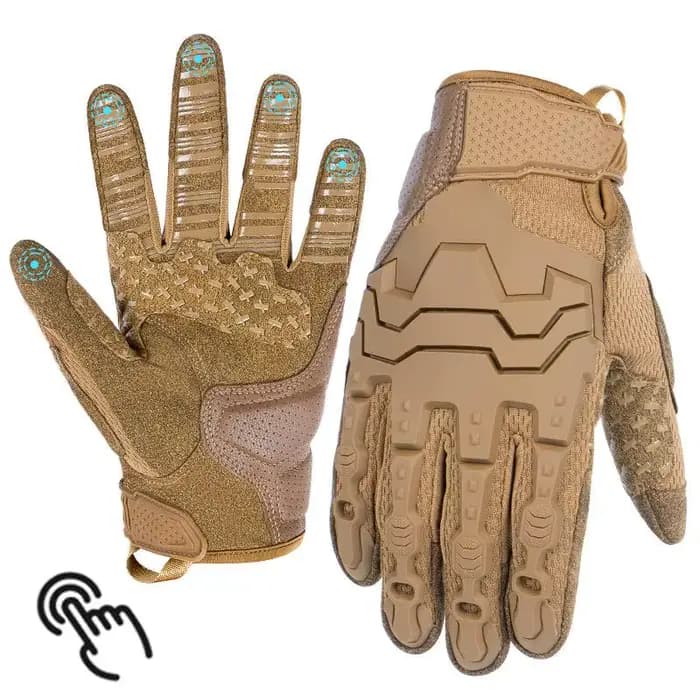 Gants tactiques, compatibles avec les écrans tactiles à cinq doigts