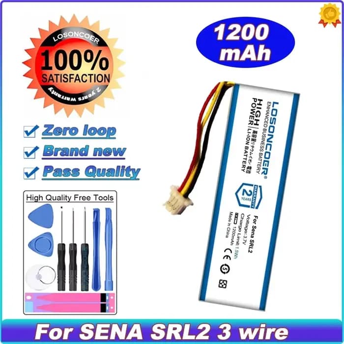LObly COER-Batterie polymère pour casque Bluetooth Sena SRinj