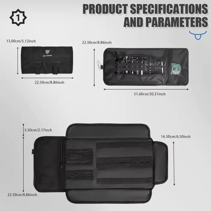 Sac à outils pour moto, grande pochette portable pour clés, sac de rangement pliable