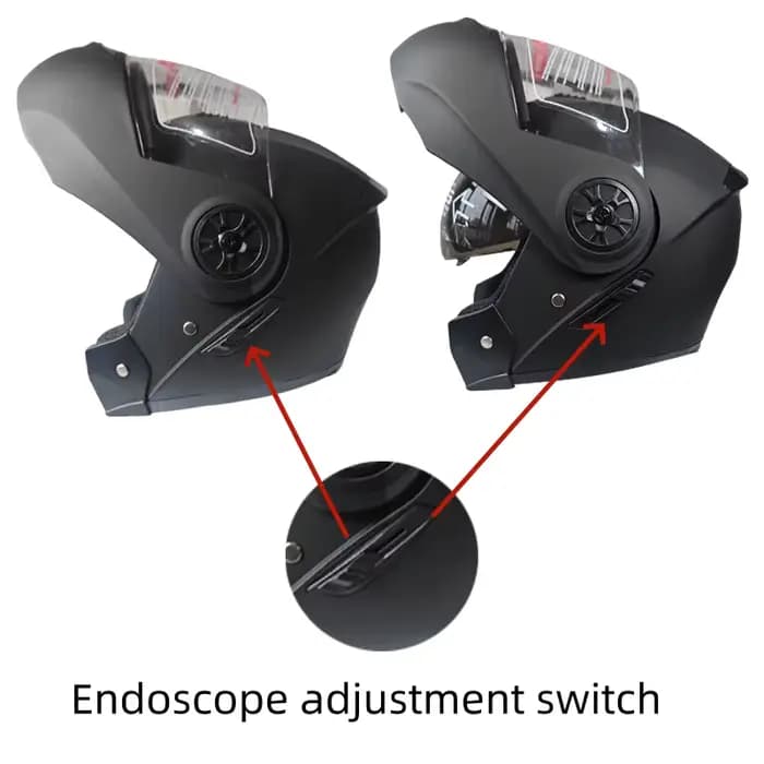 Casque de moto rabattable avec visière solaire intérieure amovible pour hommes