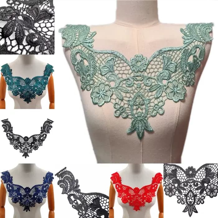 Broche brodée, dentelle florale ajourée, accessoires de couture DIY, matériel artisanal pour broderie