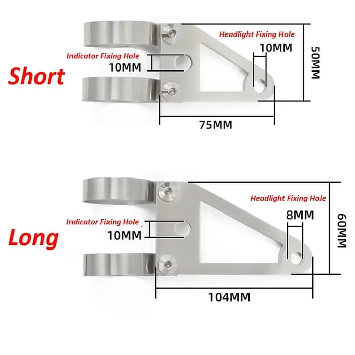 Supports de phares universels pour motos