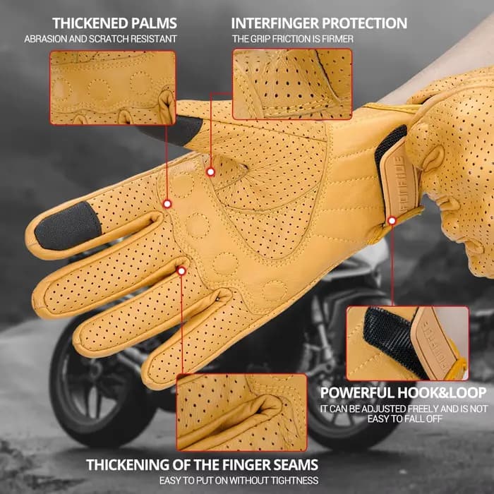 Gants de moto pour hommes