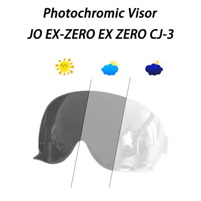 Visière photochromique adaptée au casque Shoei JO EX-ZERO EX ZERO CJ-3
