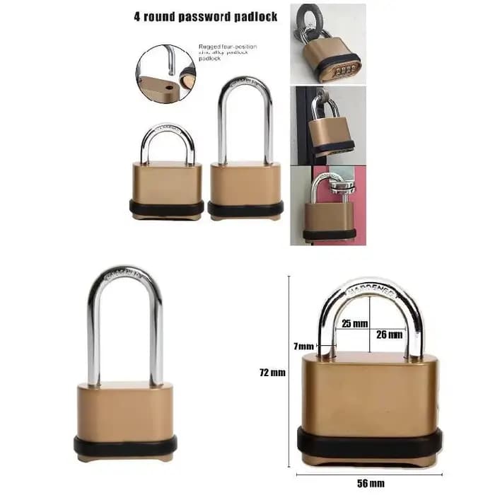 Serrure étanche pour porte de Cisco de garage, cadenas à 4 chiffres
