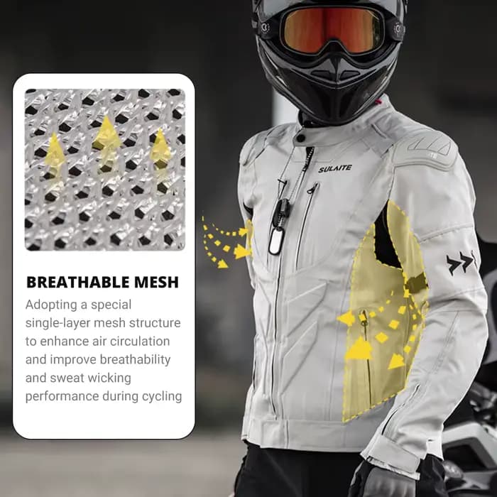 Veste de moto respirante d'été