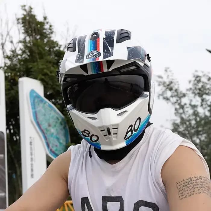 Orz casque rétro quatre saisons noir guerrier combinaison