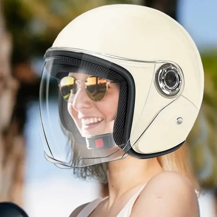 Casque de moto léger, visage ouvert
