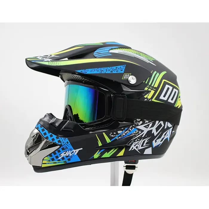 Nouveau casque de moto rabattable enfants motocross hors route
