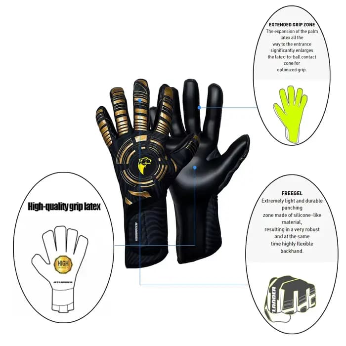 Gants de gardien de but à forte adhérence gants de gardien de but de Football taille 6/7/8/9/10 gants de Football en Latex épaissi enfants jeunes adultes