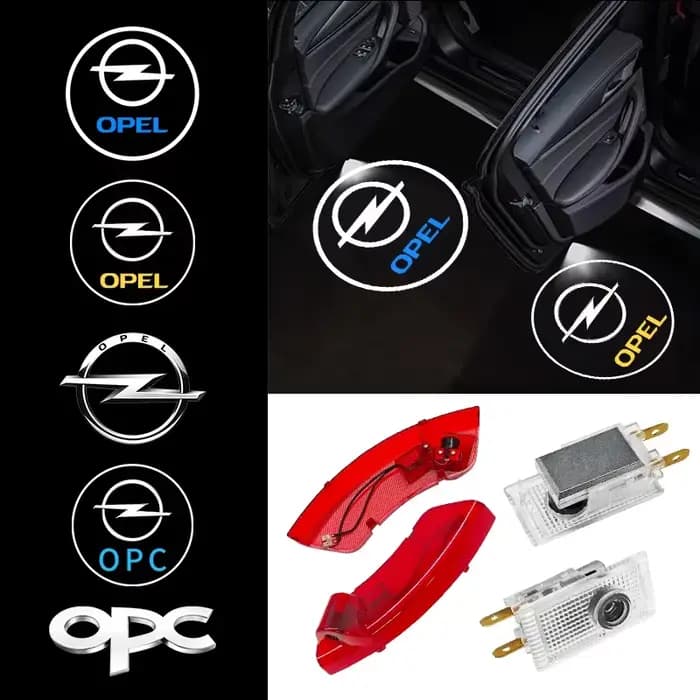 2 pièces de lampes LED pour portières de voiture, éclairage de bienvenue, logo lumineux pour Opel Insignia A B 2009-2017 Antara 2008-2018, accessoires de voiture
