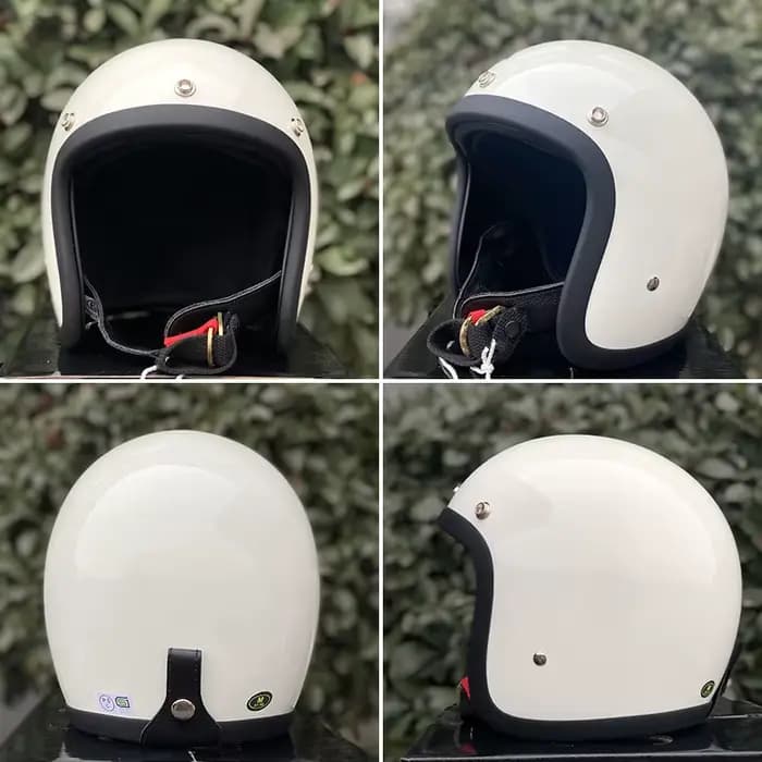 Casque de moto 3/4 style japonais classique