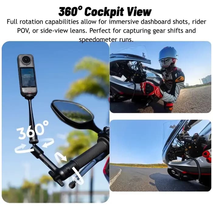 Support de fixation pour guidon de moto Insta360 Magic Arm