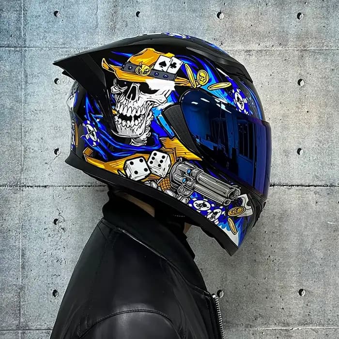 Casque de moto pour été et hiver