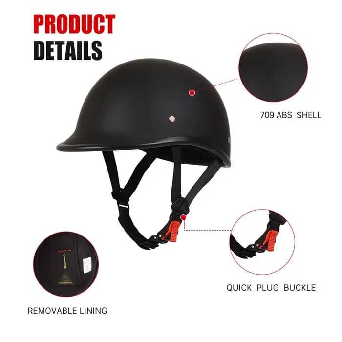 C-Riding-Casque de moto demi-casquette pour adulte