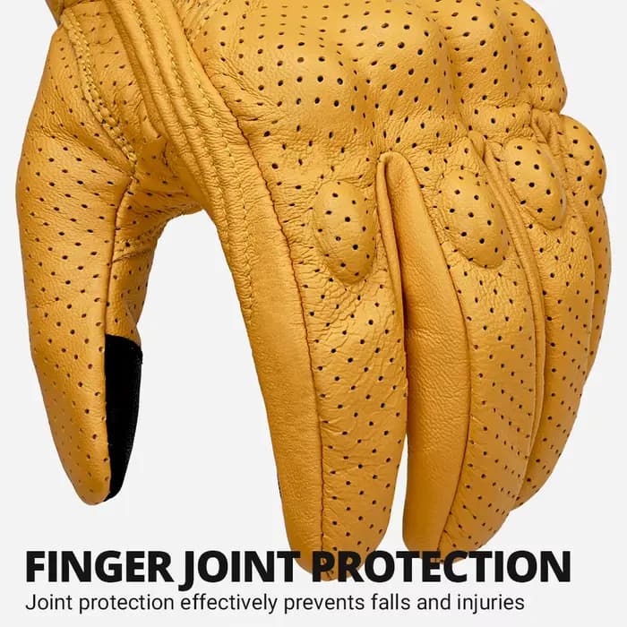 ​ Gants de moto en cuir Vintage