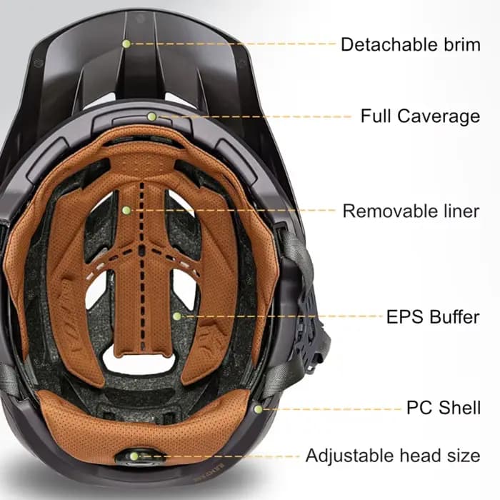 BATFOX vtt casque de vélo de descente nouveau Design visière réglable noir