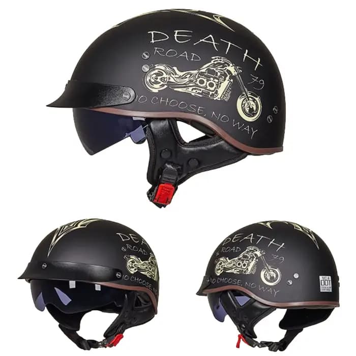 Casque de moto classique allemand avec visières HD